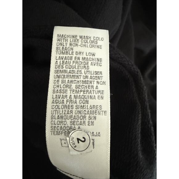 James Perse Black Cropped Cotton Jersey Hoodie size Medium (2) - Picture 8 of 8